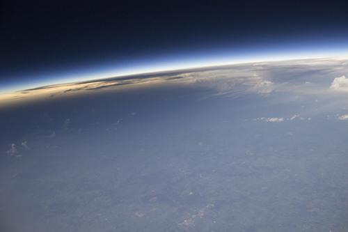 part of the moon's shadow over the earth, and dusk-like conditions